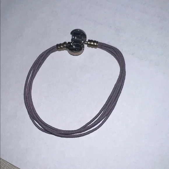 Pandora Purple Multi-Strand Cord Bracelet with Silver Clasp - Picture 3 of 3